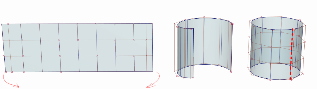 How an open surface becomes a periodic surface