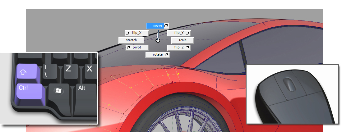 Marking Menus interface