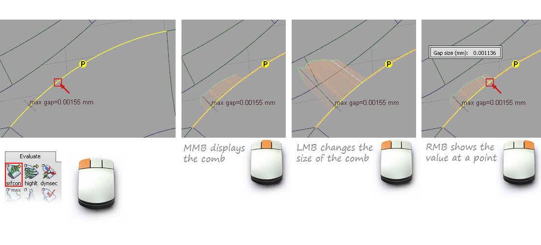 Continuity Check option in surface tool control windows